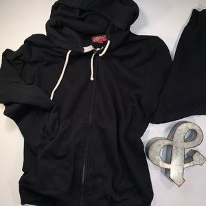 ARIZONA JEAN CO. Black Zip-Up Hoodie